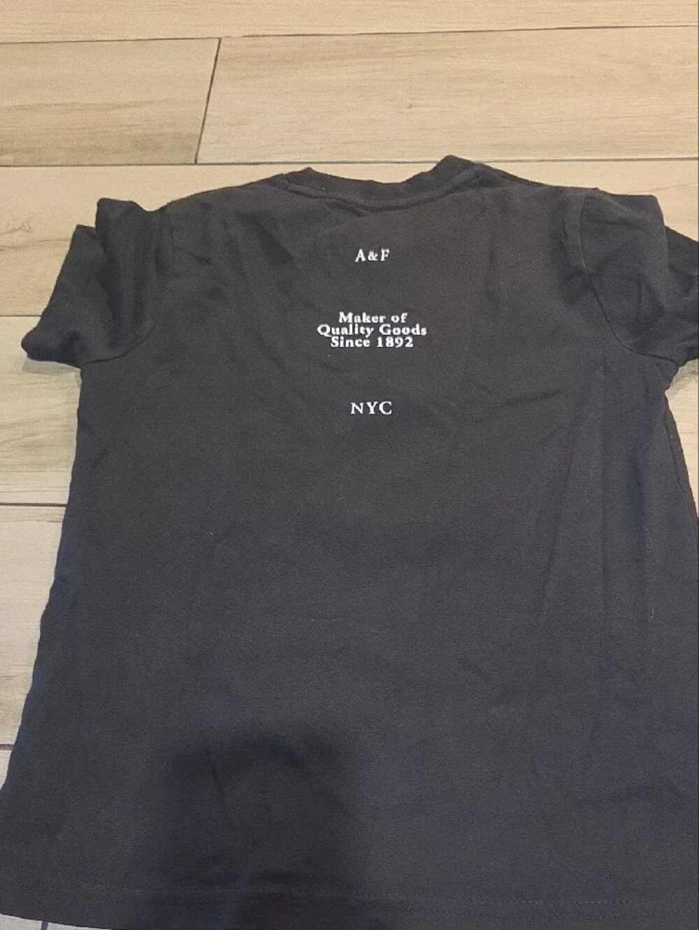 Abercrombie & Fitch Black Short-Sleeve Logo Tee